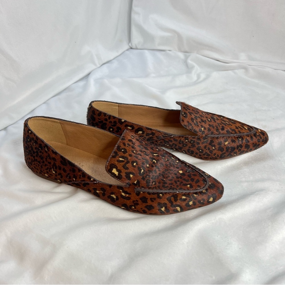 MADEWELL The Frances Skimmer in Painted Leopard Calf Hair Sz 6.5 - Picture 10 of 15